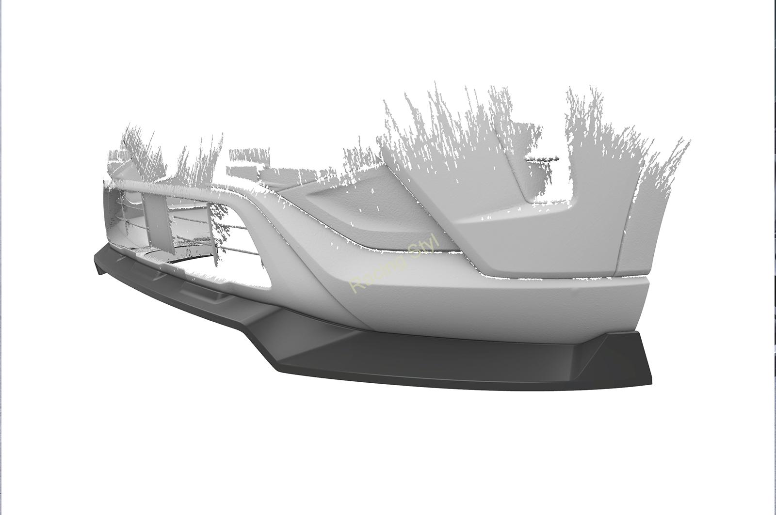 Hyundai Bayon přední spoiler lip Glossy Black CSR Lesk