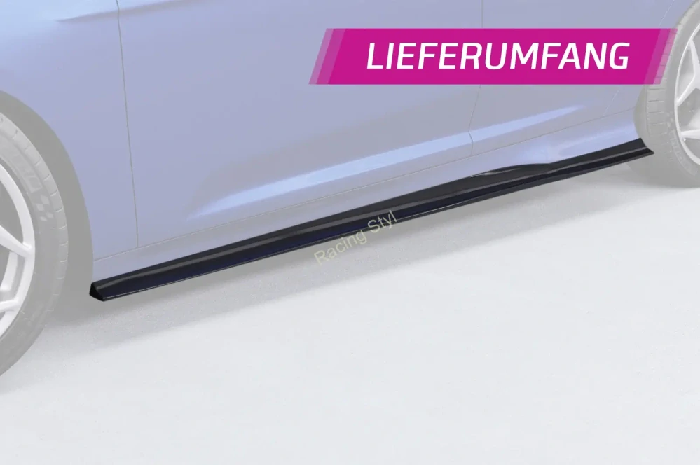 Ford Focus MK3 ST/ST-Line nástavce bočních prahů Glossy Black CSR Lesk.