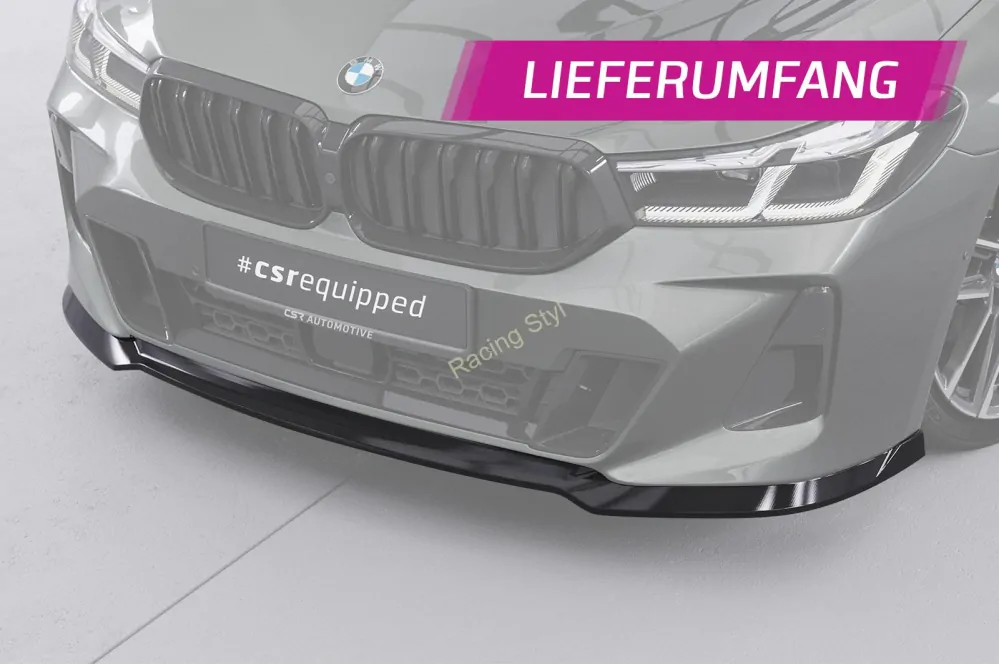 BMW 6 LCI (G32) M-Paket přední spoiler lip Glossy Black CSR Lesk