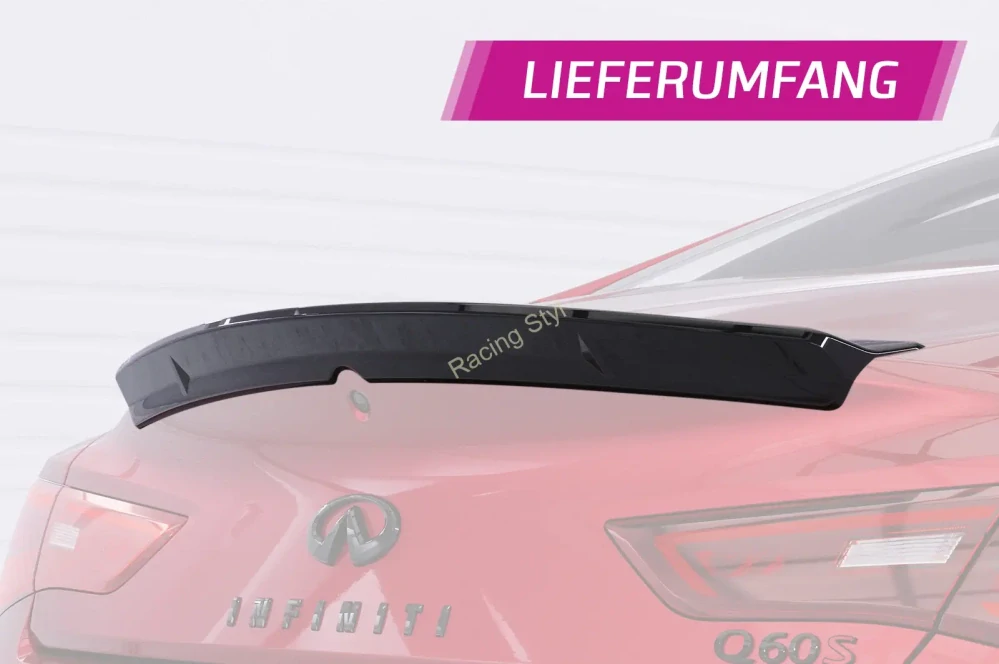 Infiniti Q60 spoiler na víko kufru Glossy Black CSR Lesk.