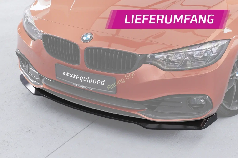 BMW 4 F36 Gran Coupe přední spoiler lipa Glossy Black CSR Lesk