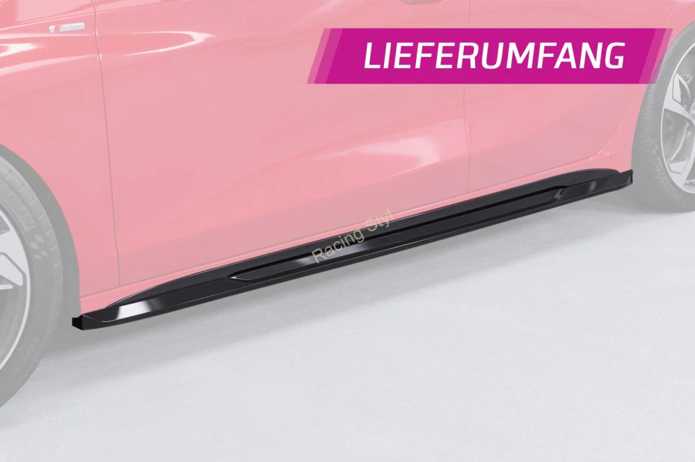 Audi A3 S-Line/ S3 (8Y) nástavce na boční prahy Glossy Black CSR Lesk