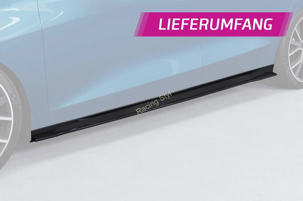 Audi A3 (8Y) nástavce na boční prahy Glossy Black CSR Lesk