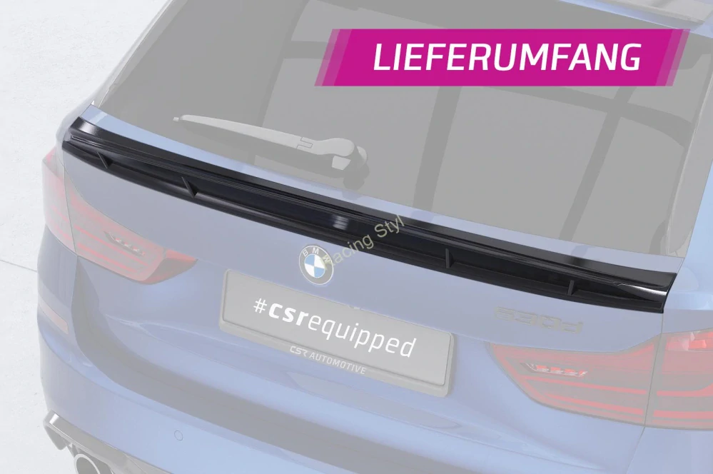 BMW 5 G31 Touring spoiler pod zadní okno Glossy Black CSR Lesk.