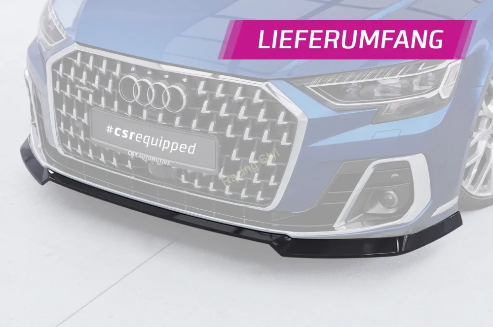 Audi A8 D5 Facelift typ 4N/F8 přední spoiler lipa Glossy Black CSR Lesk.
