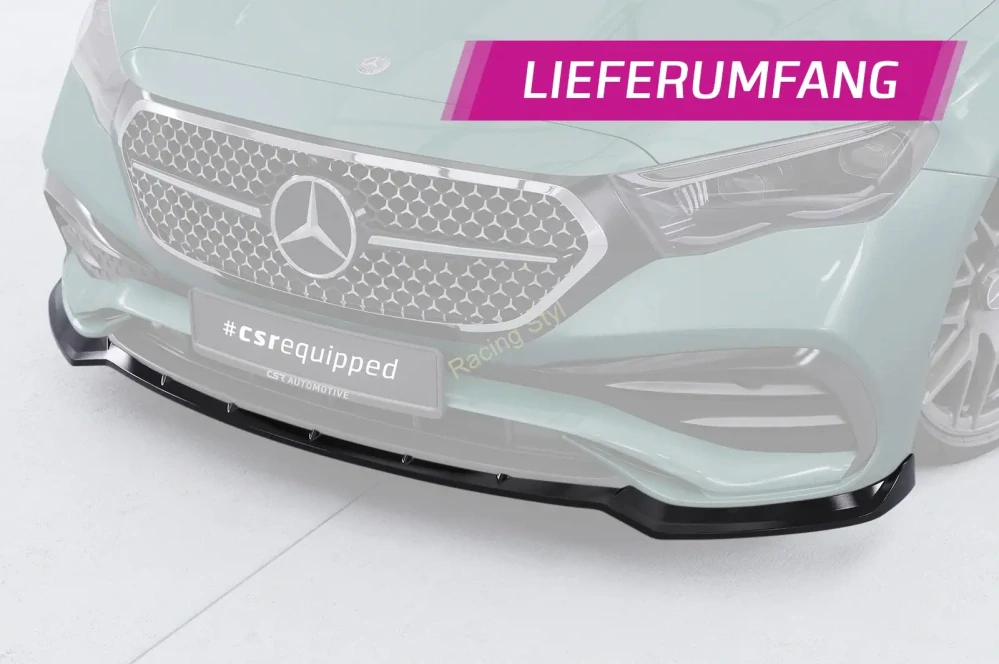 Mercedes Benz E W214/ S214 AMG-Line přední spoiler lip Glossy Black CSR Lesk.