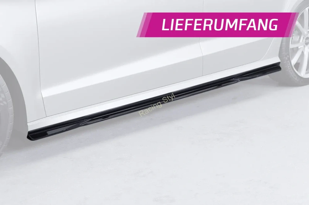 Audi A3 8V Sedan nástavce na boční prahy Glossy Black CSR Lesk.