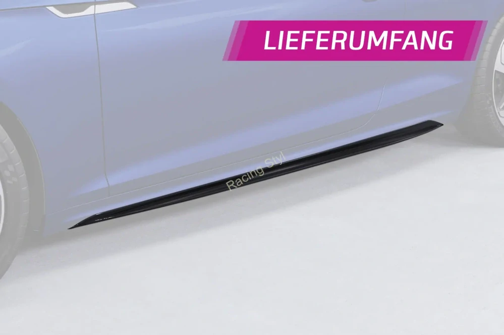 Audi A5 F5 nástavce na boční prahy Glossy Black CSR Lesk