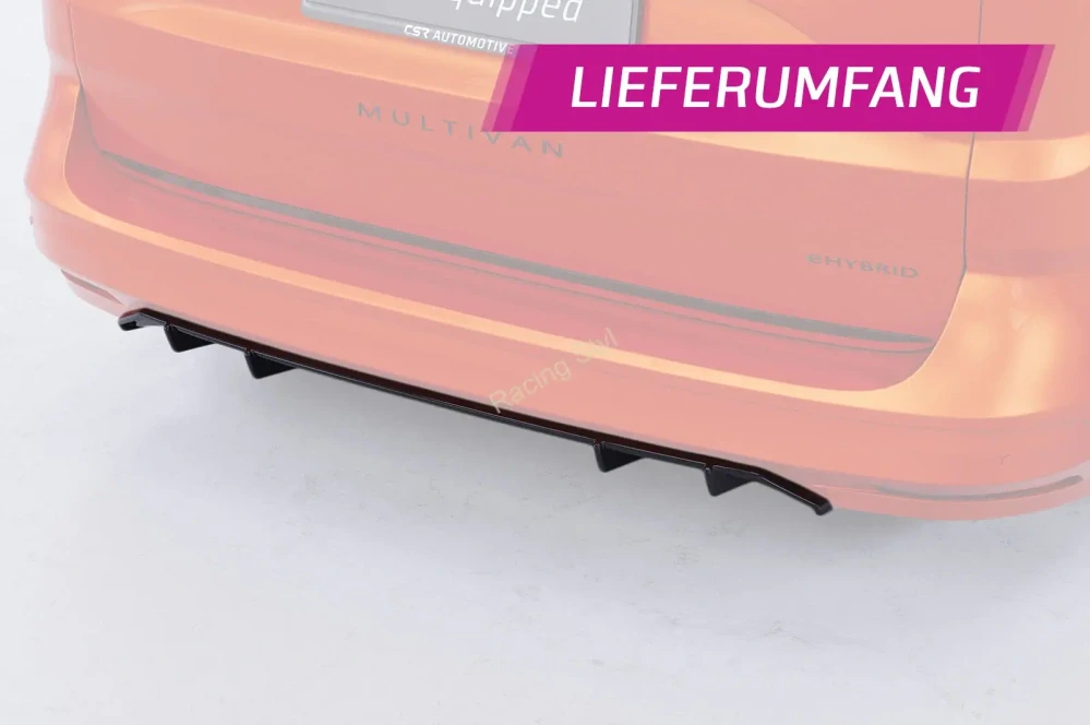 VW T7 typ ST spoiler na zadní nárazník difuzor Glossy Black CSR Lesk