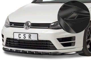 VW Golf 7 R přední spoiler lipa Glossy Black CSR Lesk.