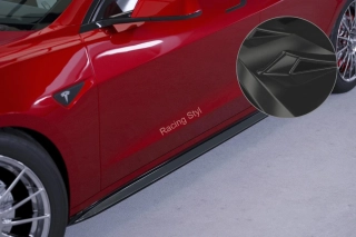 Tesla Model 3 nástavce na boční prahy Glossy Black CSR Lesk