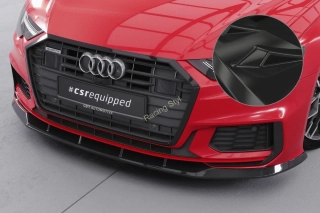 Audi A6 C8 4K S-Line/ S6 C8 4K přední spoiler lip Glossy Black CSR Lesk.
