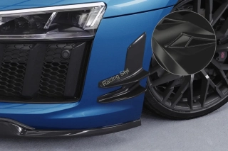 Audi R8 (4S) boční křidélka na nárazník Glossy Black CSR Lesk