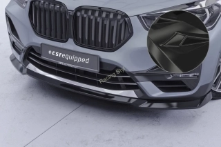 BMW X1 F48 (LCI) přední spoiler lip Glossy Black CSR Lesk.