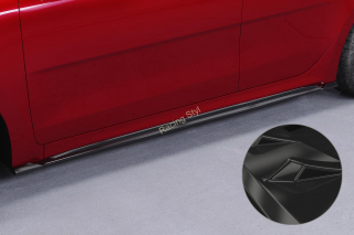 Kia Rio YB lišty na boční prahy Glossy Black CSR
