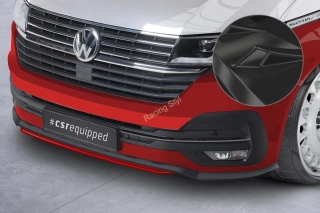 VW T6.1 Bus přední spoiler lipa V2 Glossy Black CSR Lesk.