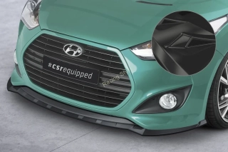 Hyundai Veloster MK1 Turbo přední spoiler lipa Glossy Black CSR Lesk.