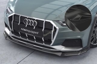 Audi A6 C8 typ F2 Allroad přední spoiler lipa Glossy Black CSR Lesk.