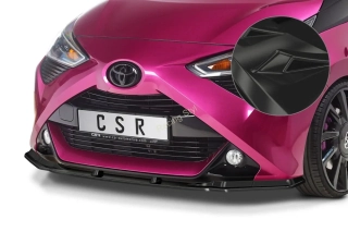Toyota Aygo 2 Facelift přední spoiler lip Glossy Black CSR Lesk