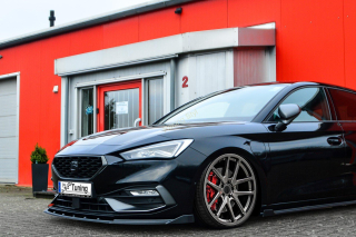 Seat Leon KL + ST přední spoiler lipa s křidélky IN Tuning Matt.