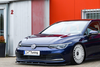 VW Golf 8 přední spoiler lipa s křidélky IN Tuning Matt.