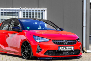 Opel Corsa F GS-Line přední spoiler lipa s křidélky IN Tuning Matt.