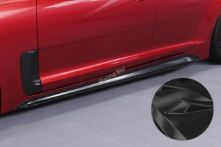 Kia Stinger GT nástavce na boční prahy Glossy Black CSR Lesk.
