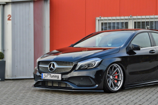 Mercedes A W176 AMG-Line MOPF přední spoiler lipa IN Tuning Matt.