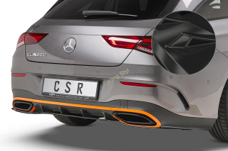 Mercedes Benz CLA X118 AMG-Line spoiler pod zadní nárazník GLossy Black CSR Lesk.