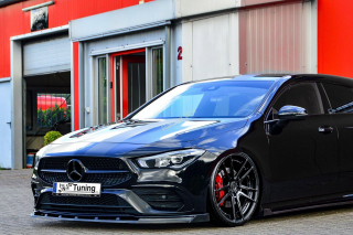 Mercedes Benz CLA AMG-Line C118/ X118 přední spoiler lipa s křidélky IN Tuning Matt.