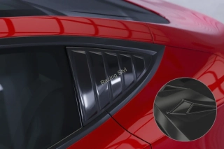 Tesla Model 3 kryty na zadní okna Glossy Black CSR Lesk