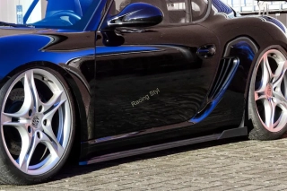 Porsche Cayman 987 nástavce pod boční prahy s křidélky IN Tuning