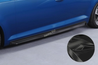 Audi A4 B9 typ 8W nástavce na boční prahy Glossy Black CSR Lesk.