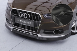 Audi A6 C7 4G Allroad spoiler pod přední nárazník Glossy Black CSR Lesk.