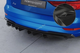 Audi A3 S-Line 8V Sedan/ Cabrio spoiler na zadní nárazník Glossy Black CSR Lesk.