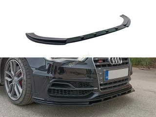 Audi S3/ A3 S-Line 8V přední spoiler lipa Glossy Black MD Design Lesk.