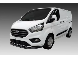 Ford Transit Custom Facelift přední spoiler lipa Glossy Black MD Design Lesk.