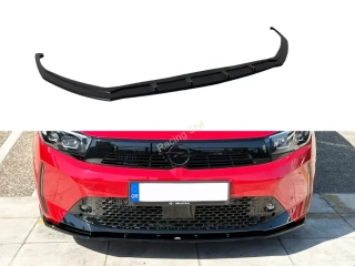 Opel Corsa F Facelift přední spoiler lipa Glossy Black MD Design Lesk.
