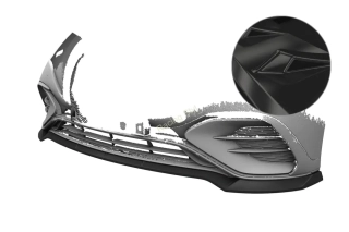 Mercedes Benz EQE V295 AMG/ AMG-Line přední spoiler lip Glossy Black CSR Lesk