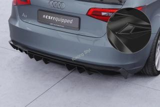 Audi A3 8V spoiler na zadní nárazník Glossy Black CSR Lesk.