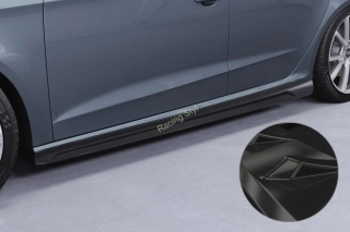 Audi A3 8V Sportback nástavce na boční prahy Glossy Black CSR Lesk.