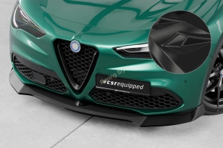 Alfa Romeo Stelvio přední spoiler lip Glossy Black CSR Lesk.