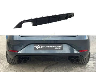 Seat Leon 4 FR spoiler na zadní nárazník difuzor Glossy Black MD Design Lesk.