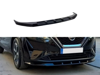 Nissan Qashqai J12 2021- přední spoiler lip Glossy Black MD Design Lesk.