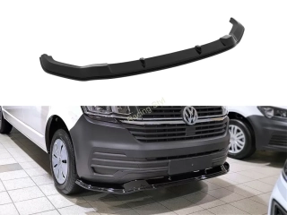 VW T6.1 spoiler pod přední nárazník V2 Glossy Black MD Design Lesk.
